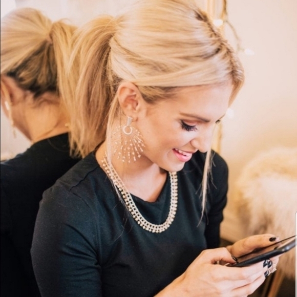 💕KENDRA SCOTT💕 Oscar Rose Gold Choker Necklace Blush Crystal NWT - Picture 5 of 14